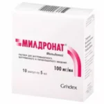 Mildronate Grindex 100mg ml, 10amp x 5ml (INT)